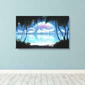 Drie maanbaai (dag) canvas afdruk (Insitu (Houten vloer))