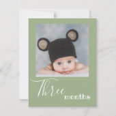 Drie maanden Foto eerste geboorte Banner Kaart (Voorkant)