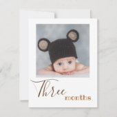 Drie maanden foto eerste verjaardag banner kaart (Voorkant)