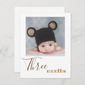 Drie maanden foto eerste verjaardag banner kaart (Voorkant / Achterkant)