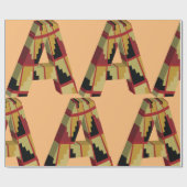 Drie maatletter A Cadeaupapier (Vlak)