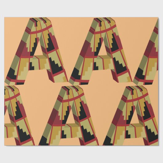 Drie maatletter A Cadeaupapier (Vlak)