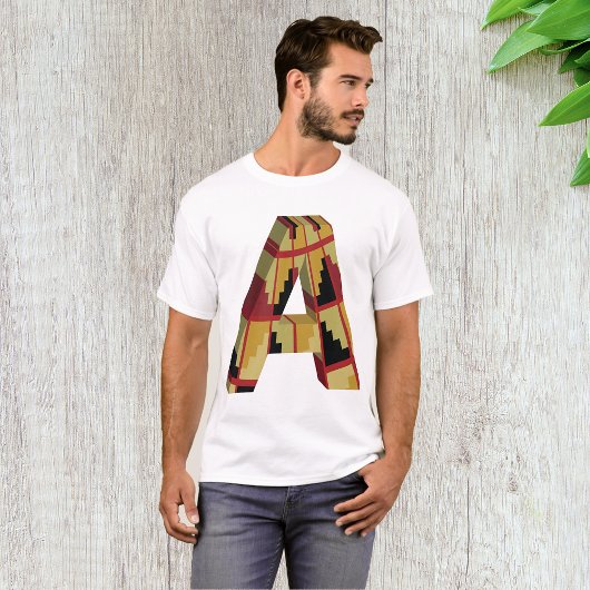 Drie maatletter A T-shirt