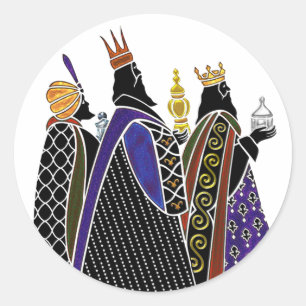 Drie Magi Bearing Gifts Ronde Sticker
