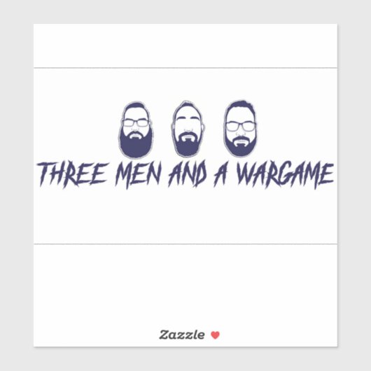 Drie Mannen Decal Sticker (Vel)