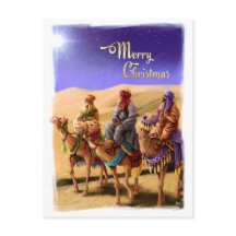 Drie Mannen die Kerstmis schilderen Briefkaarten