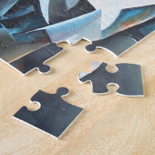 Drie Mannen die passen op geometrische kunst na Ro Legpuzzel (Zijkant)