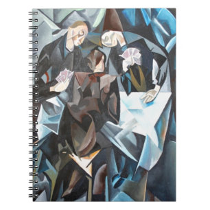 Drie Mannen die passen op geometrische kunst na Ro Notitieboek