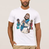 Drie Mannen die Religieuze Mannen T-Shirt bidden (Voorkant)