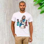 Drie Mannen die Religieuze Mannen T-Shirt bidden