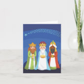 Drie Mannen Feestdagen Kaart (Voorkant)