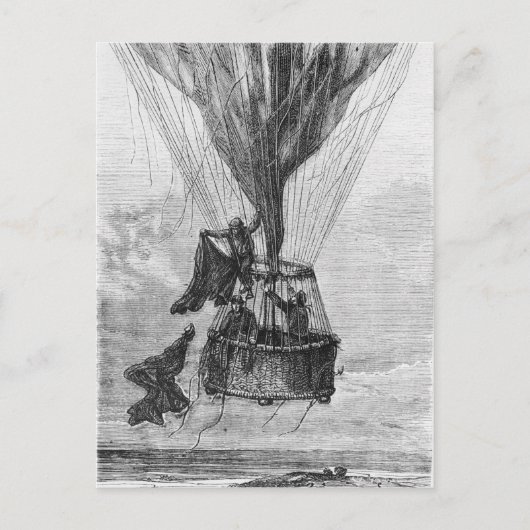 Drie Mannen in een Gondola Briefkaart (Voorkant)