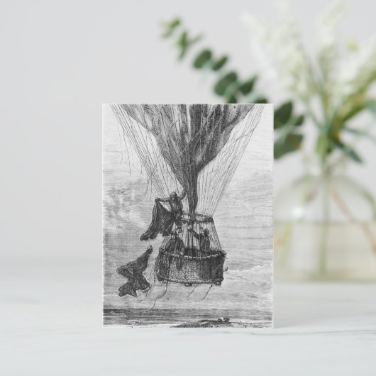 Drie Mannen in een Gondola Briefkaart (Staand voorkant)