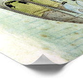 Drie mannen in evenwicht op twee gondels, 1772 poster (Hoek)