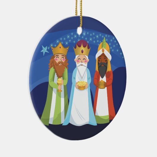 Drie Mannen Keramisch Ornament (Rechts)