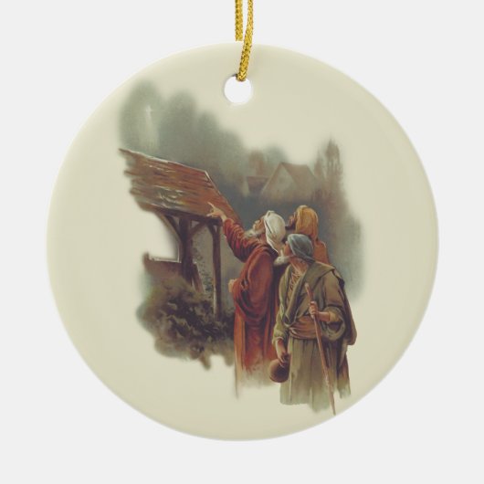 Drie Mannen Keramisch Ornament (Voorkant)