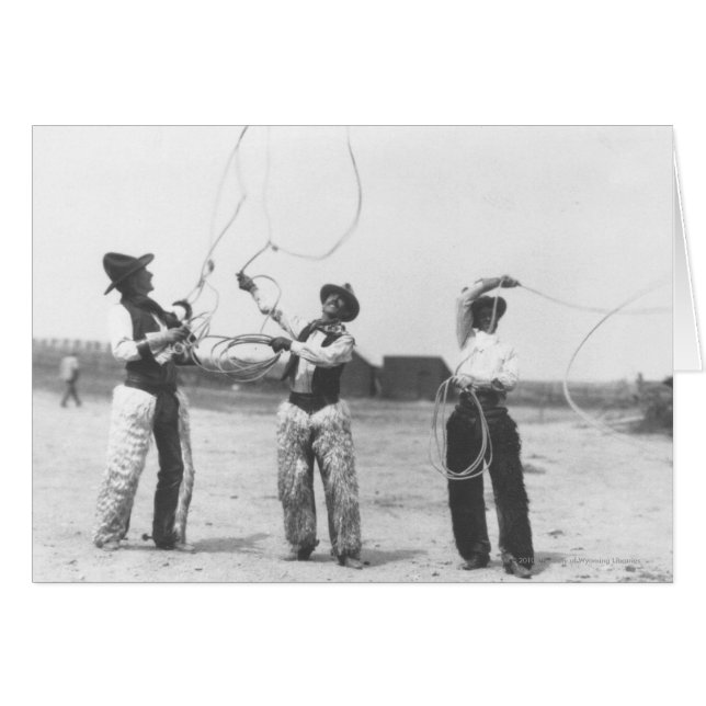 Drie mannen lassoing. (Voorkant Horizontaal)