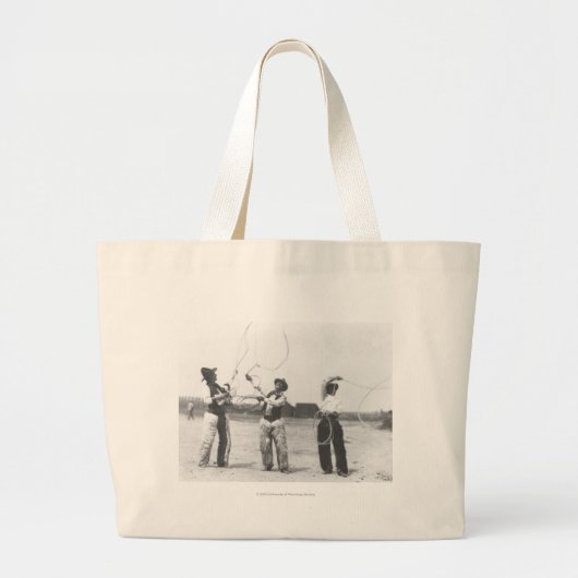 Drie mannen lassoing. grote tote bag (Voorkant)