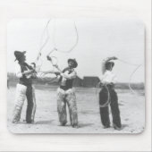 Drie mannen lassoing. muismat (Voorkant)