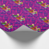 Drie Mannen met wieltjes - kerstpapier Cadeaupapier (Hoek)