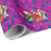 Drie Mannen met wieltjes - kerstpapier Cadeaupapier (Rol Hoek)