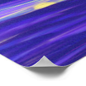 Drie Mannen mooie waterverf paars Poster (Hoek)