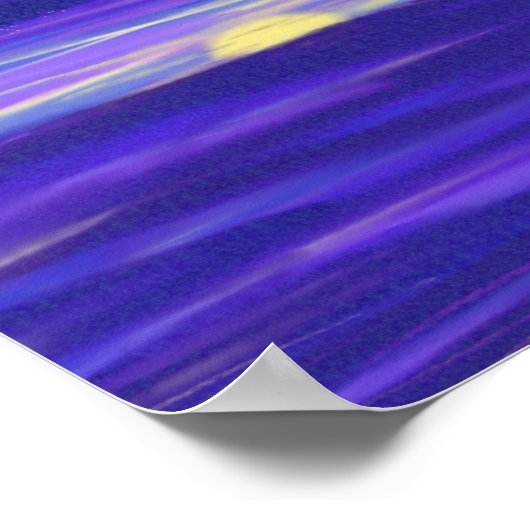 Drie Mannen mooie waterverf paars Poster (Hoek)