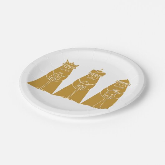 Drie Mannen Papieren Bordje (Gekanteld)