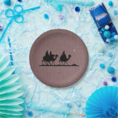 Drie Mannen Papieren Bordje (Feest)