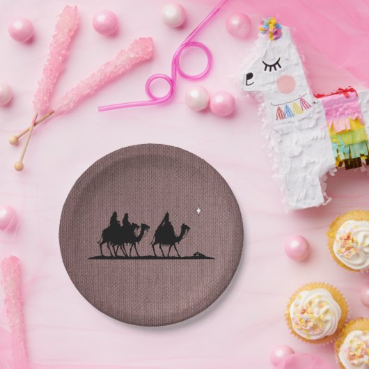 Drie Mannen Papieren Bordje (Feest)