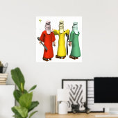 Drie Mannen Poster (Thuiskantoor)