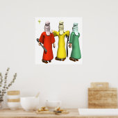 Drie Mannen Poster (Keuken)