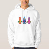 Drie Mannen raketten Hoodie (Voorkant)