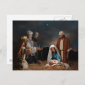 Drie Mannen van Wise bij de Nativiteit Briefkaart (Voorkant / Achterkant)