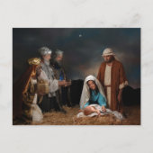 Drie Mannen van Wise bij de Nativiteit Briefkaart (Voorkant)