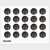 Drie Mannen van Wise bij de Nativiteit Ronde Sticker (Vel)