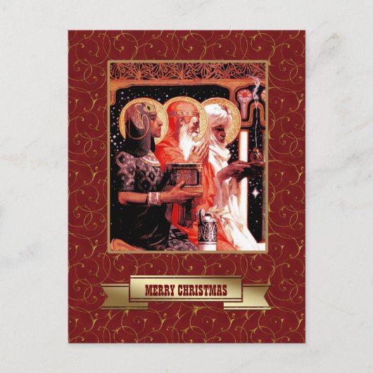 Drie Mannen van Wise. Christmas Feestdagenkaart (Voorkant)