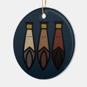 Drie Mannen van Wise. Los Tres Reyes Magos Keramisch Ornament (Links)