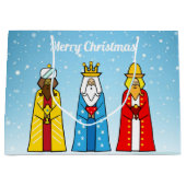 Drie Mannen van Wise op Licht Blauw Groot Cadeauzakje (Voorkant)