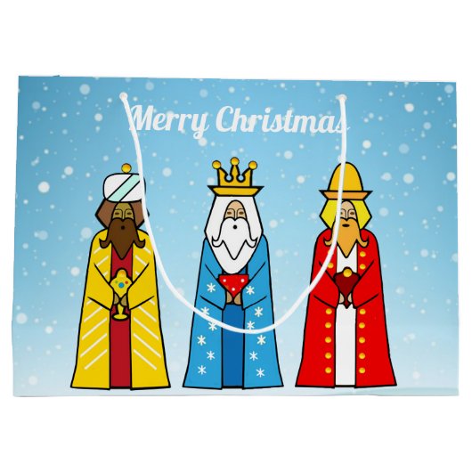 Drie Mannen van Wise op Licht Blauw Groot Cadeauzakje (Achterkant)