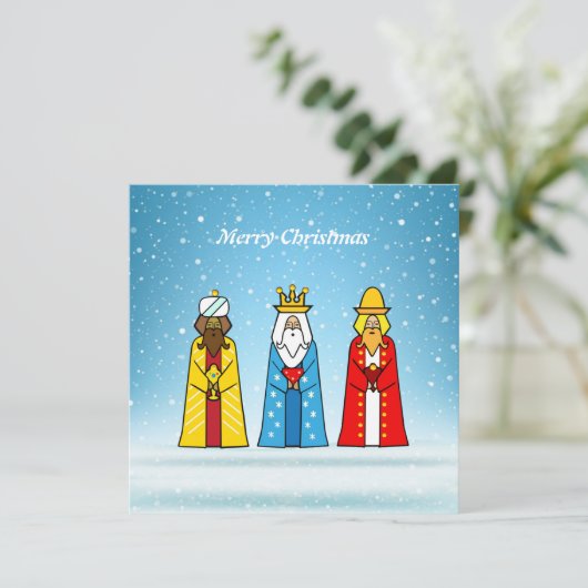 Drie Mannen van Wise op Licht Blauw Kaart (Staand voorkant)