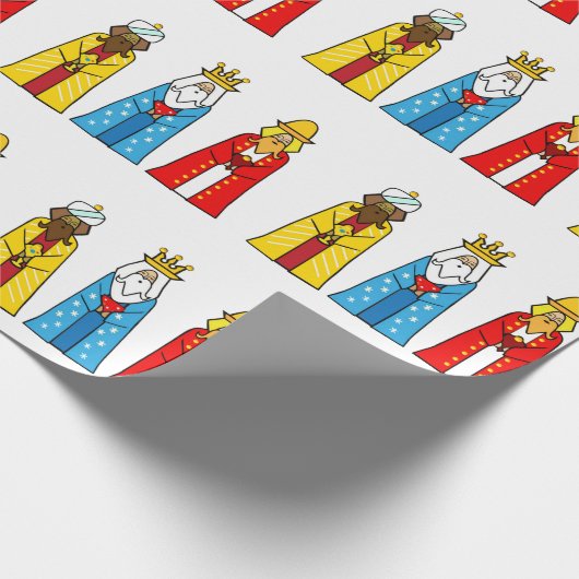 Drie Mannen van Wise op Wit Cadeaupapier (Hoek)