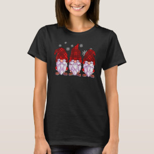 Drie Mannen Vrouwen Rode Buffalo Pset Christma T-shirt