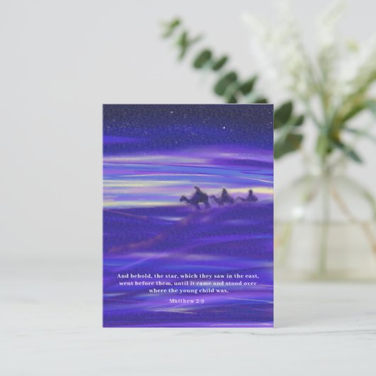 Drie Mannen waterverf Gepersonaliseerd Feestdagenkaart (Staand voorkant)