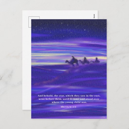 Drie Mannen waterverf Gepersonaliseerd Feestdagenkaart (Voorkant / Achterkant)