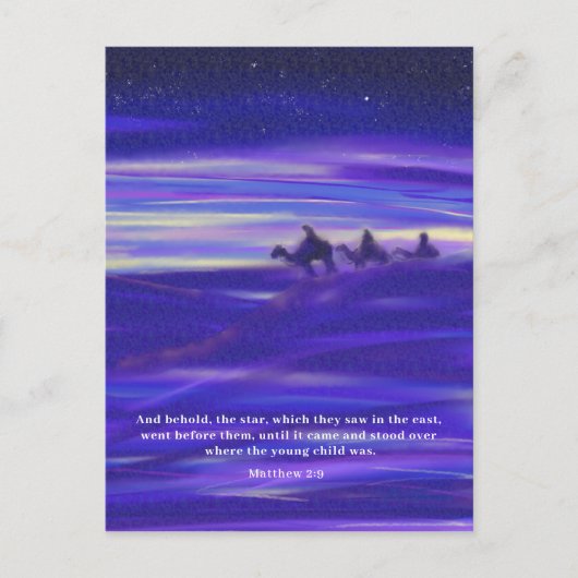 Drie Mannen waterverf Gepersonaliseerd Feestdagenkaart (Voorkant)