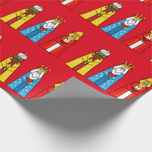 Drie Mannen Wise op Red Cadeaupapier (Hoek)