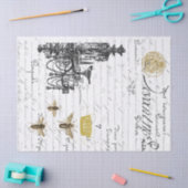 Drie Manuscript is ontkoppeld Tissue Collage Tissuepapier (Craft)