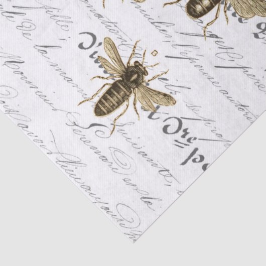 Drie Manuscript is ontkoppeld Tissue Collage Tissuepapier (Detail)