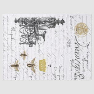 Drie Manuscript is ontkoppeld Tissue Collage Tissuepapier